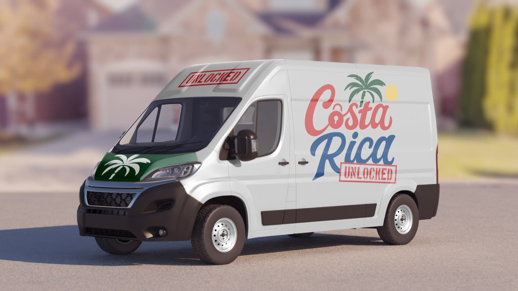 Rotulación de la van de Costa Rica Unlocked